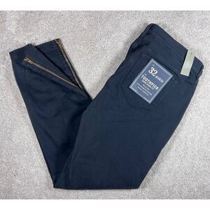 NWT J.Crew Toothpick Ankle Pants Size 32 Black‎ Zipper Detail Super Skinny Fit